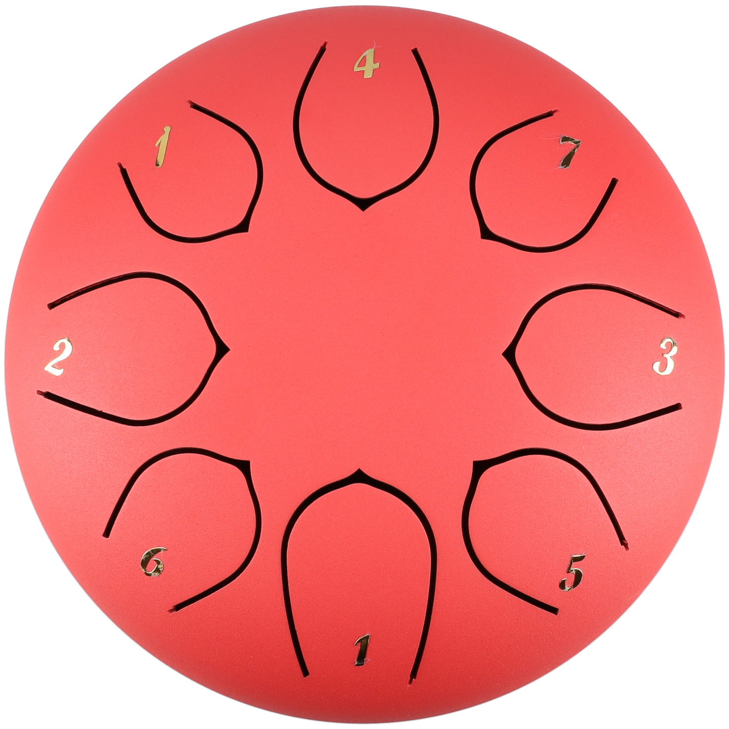 Handpan klankschaal met 8 noten - Medium tongue drum - Regen drum - 15.24 CM / 6 inch diameter - Rood