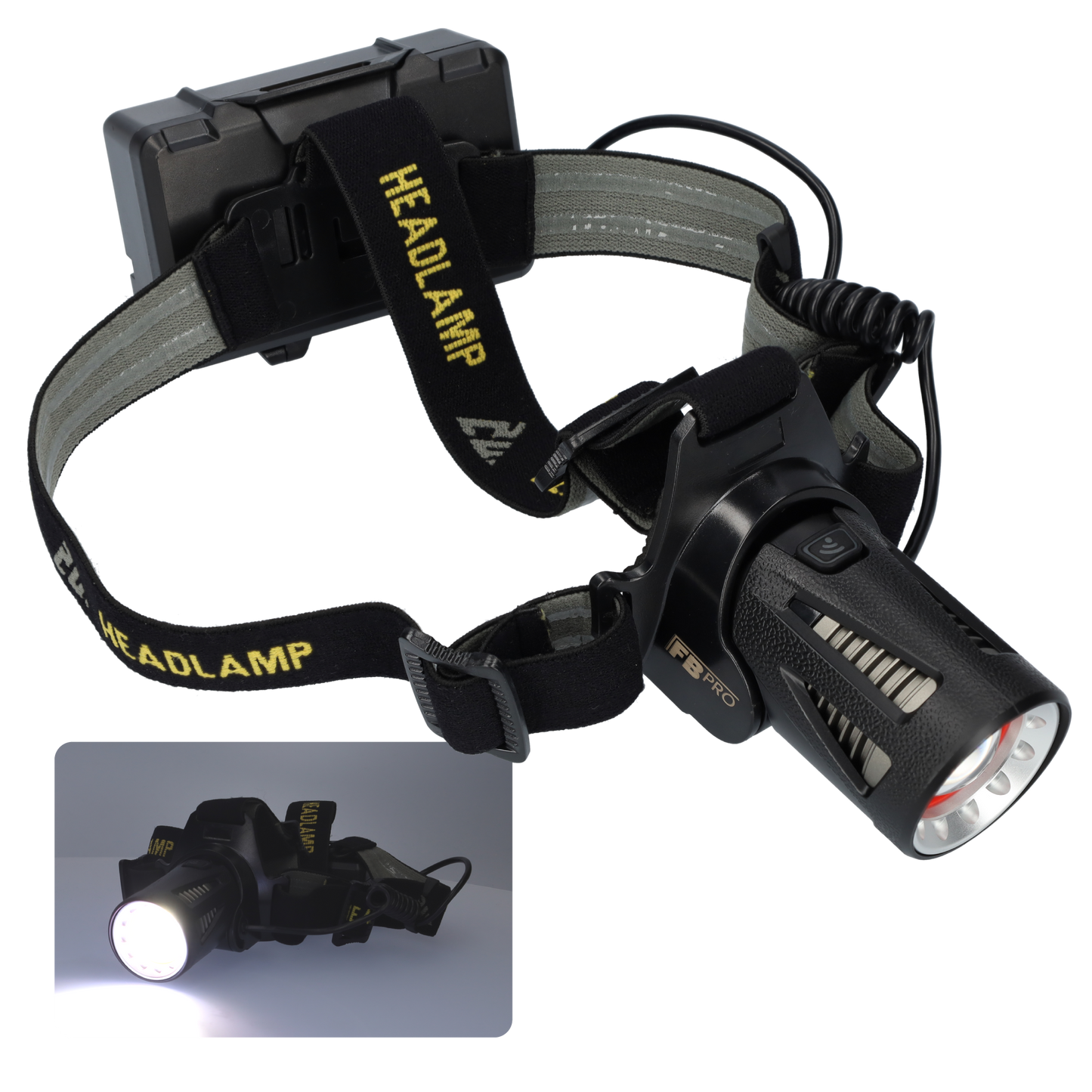 Hoofdlamp LED - Hoofdlampje - Verschillende standen - Batterij met 5V - Zwart