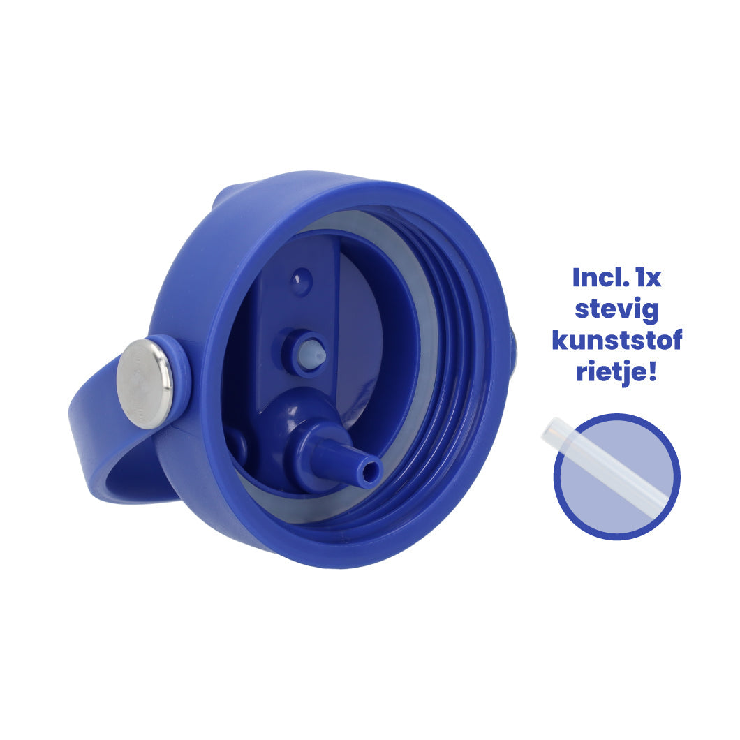 Thermos waterfles 1 liter - Isolerende Waterfles met Draaibare Drinktuit - Sapphire Blue