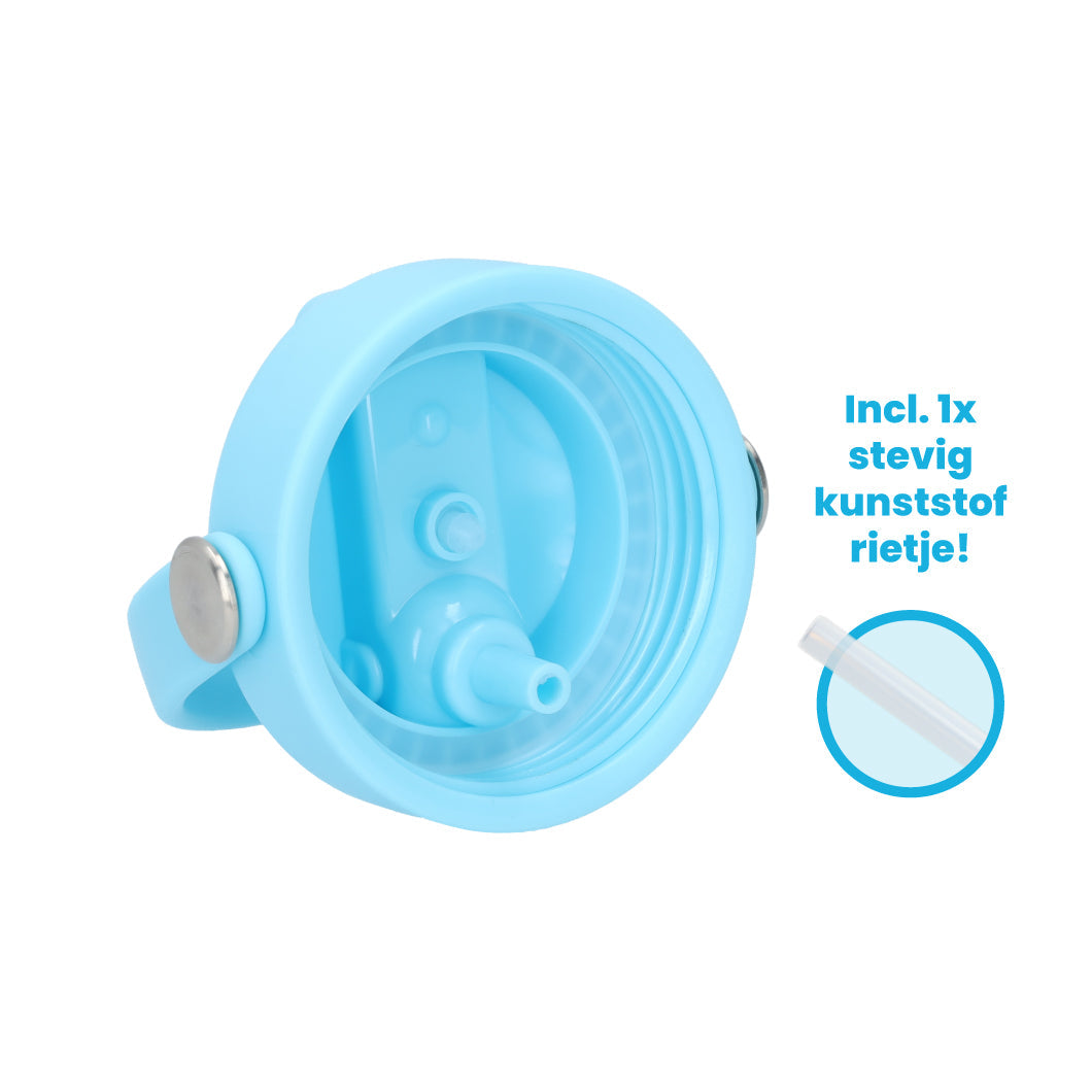 Thermos waterfles 1 liter - Isolerende Waterfles met Draaibare Drinktuit - Sky Blue