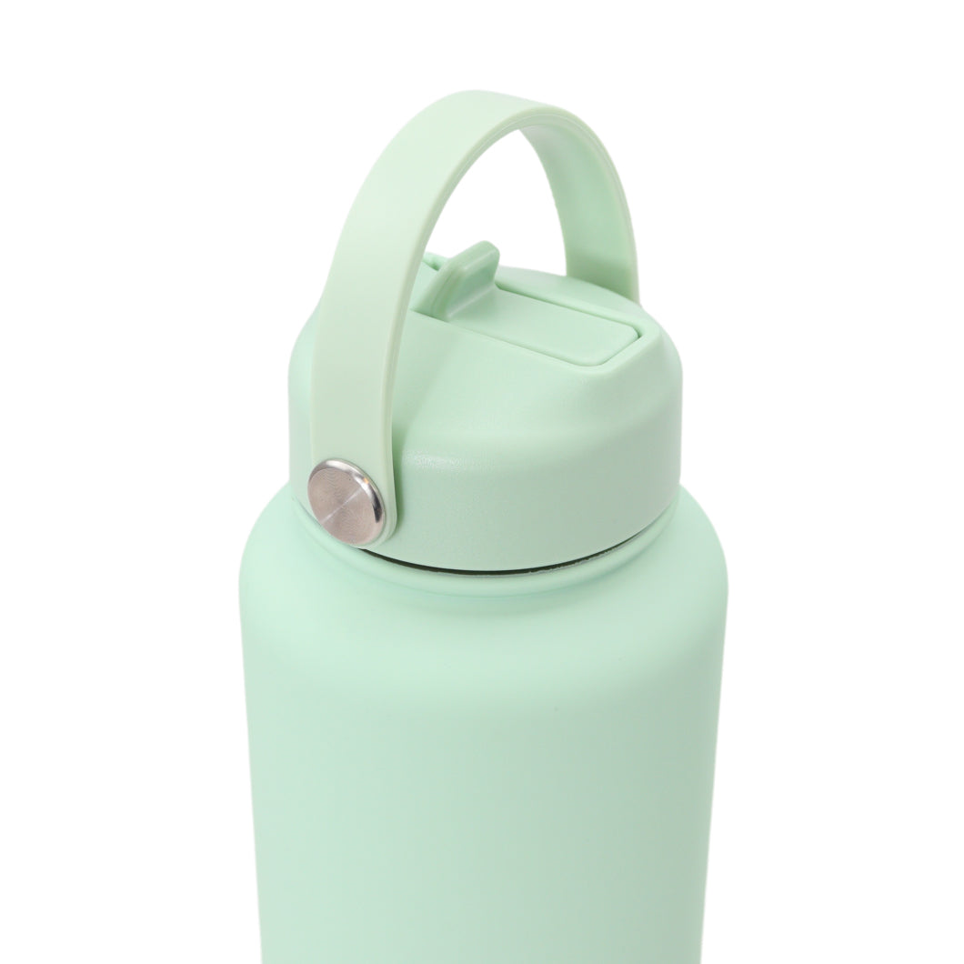 Thermos waterfles 1 liter - Isolerende Waterfles met Draaibare Drinktuit - Pale Green
