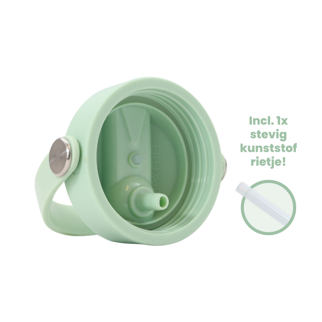 Thermos waterfles 1 liter - Isolerende Waterfles met Draaibare Drinktuit - Pale Green