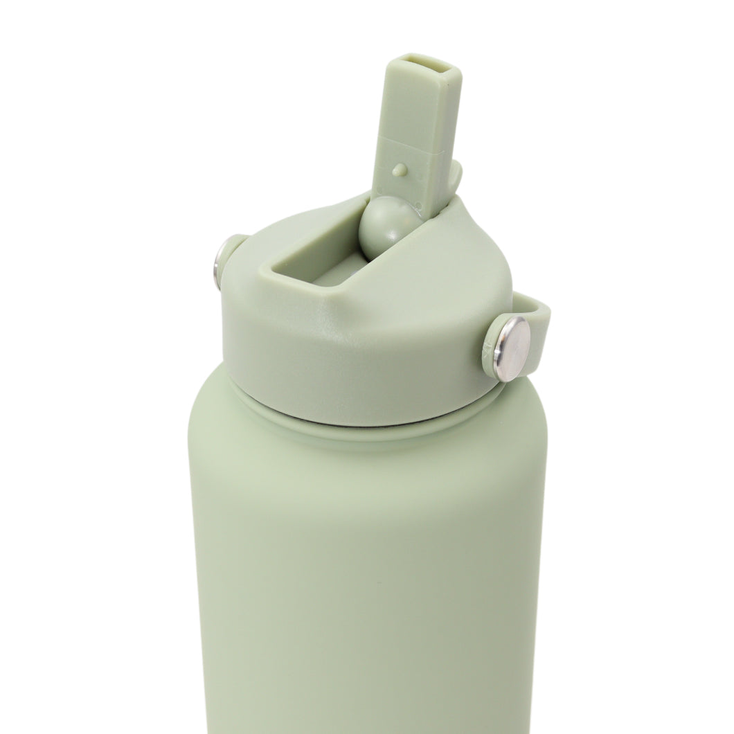 Thermos waterfles 1 liter - Isolerende Waterfles met Draaibare Drinktuit - Ert Groen
