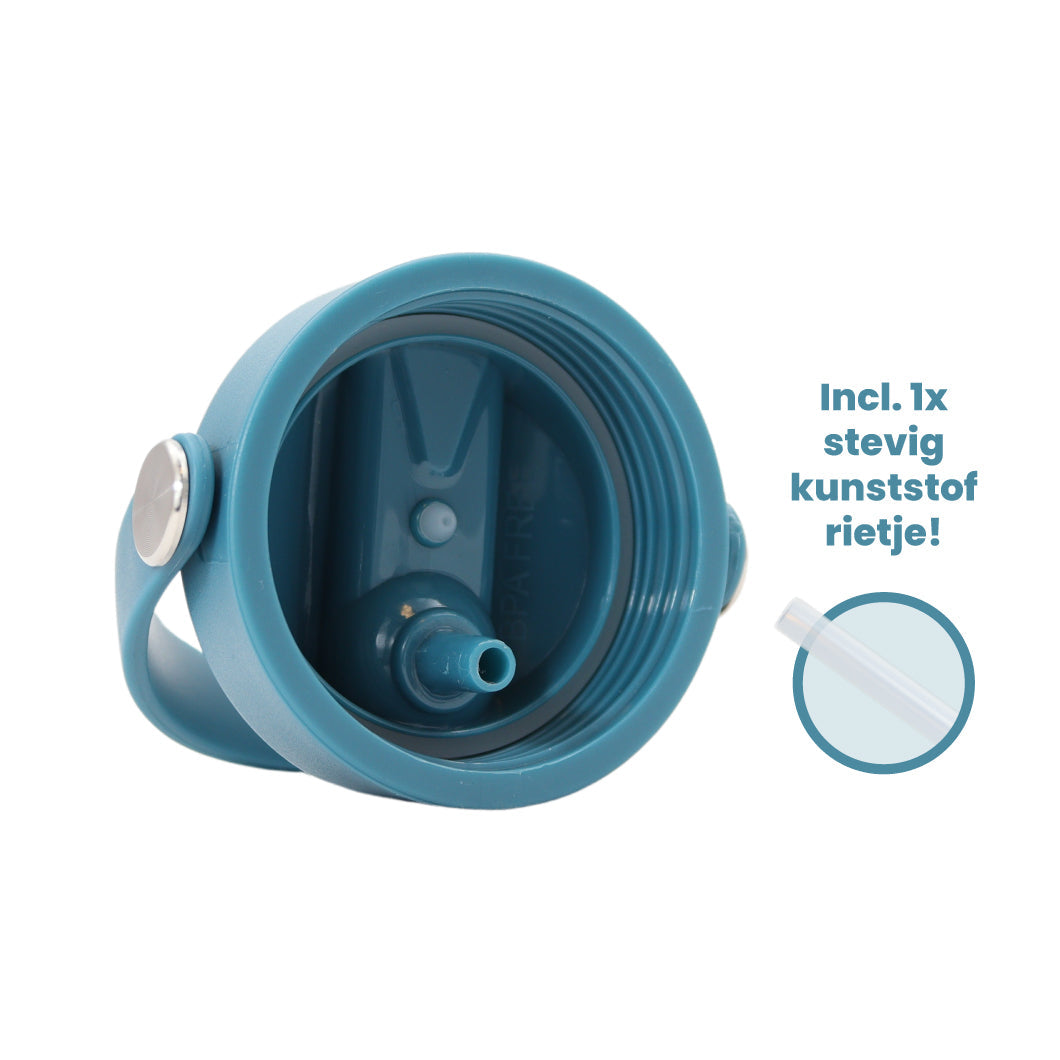 Thermos waterfles 1 liter - Isolerende Waterfles met Draaibare Drinktuit - Zee Blauw