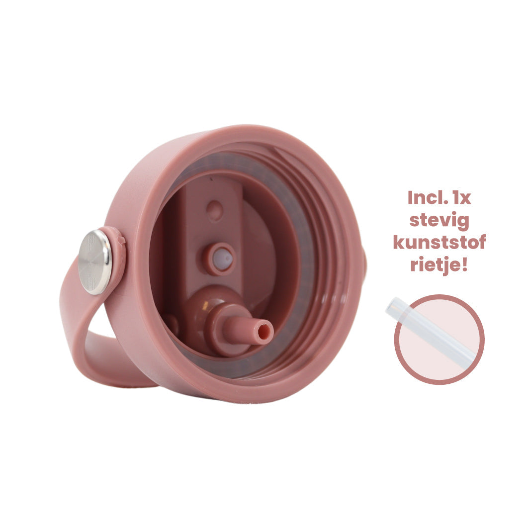 Thermos waterfles 1 liter - Isolerende Waterfles met Draaibare Drinktuit - Roze