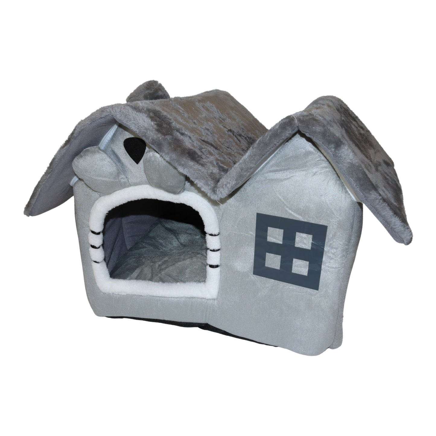 Luxe Kattenhuis voor binnen - Grijze Kattenhuisje - Kattenhuisjes Binnen - Katten Mand - 62x40x47 CM Kattenbed - Met Verwijderbare Dak