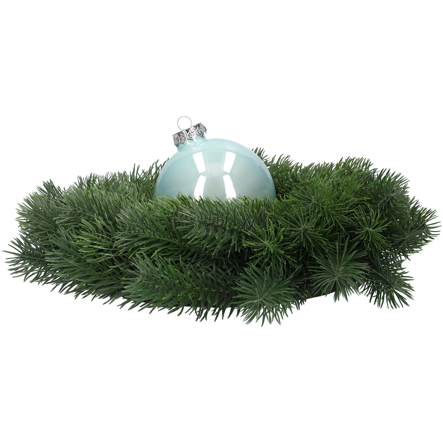 Glazen kerstballen - Set van 4 stuks/100mm - Glas - Oyster Grey - Lichtgrijs