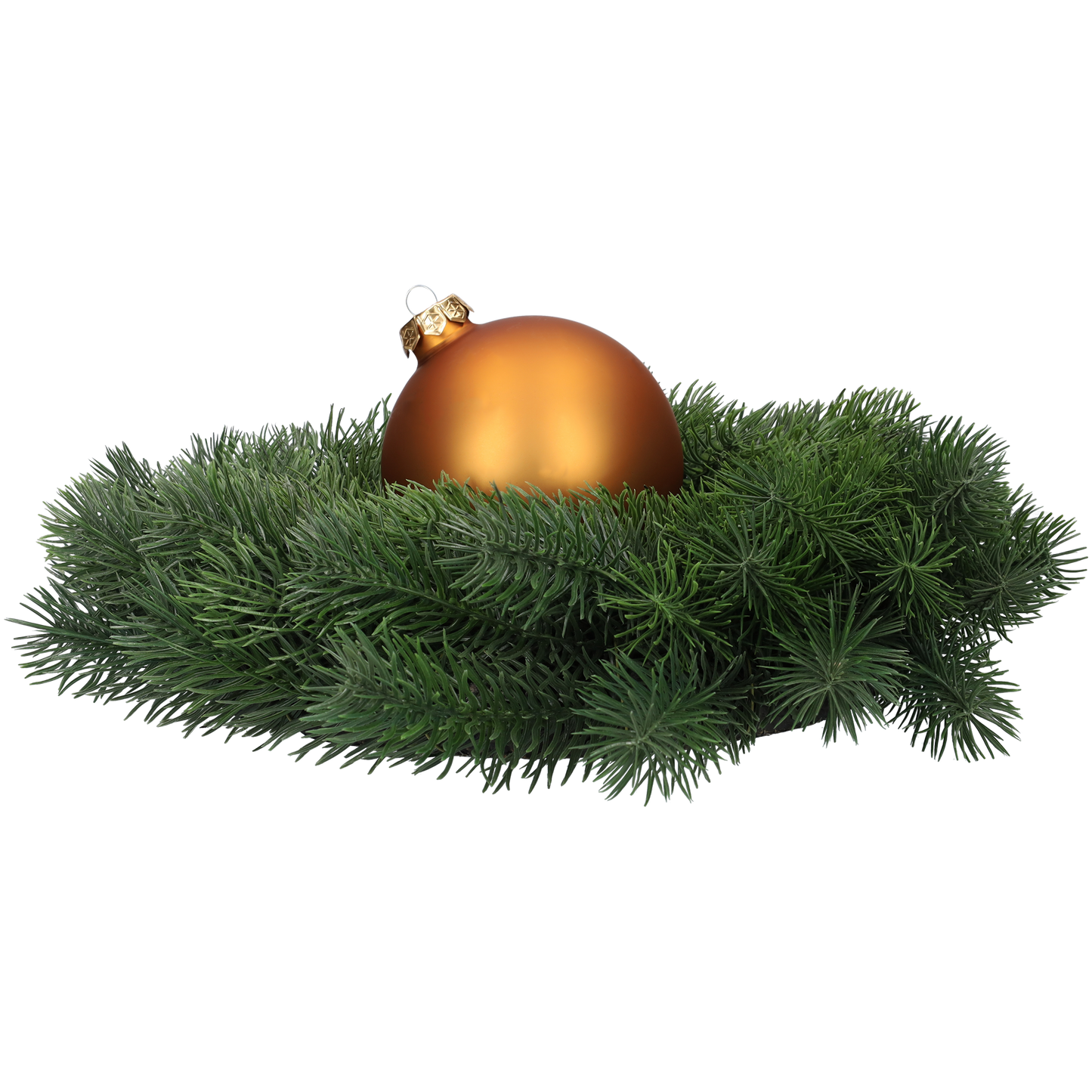 Glazen kerstballen - Set van 4 stuks/100mm - Glas - Koper Combi - Mat/Glanzend Goud
