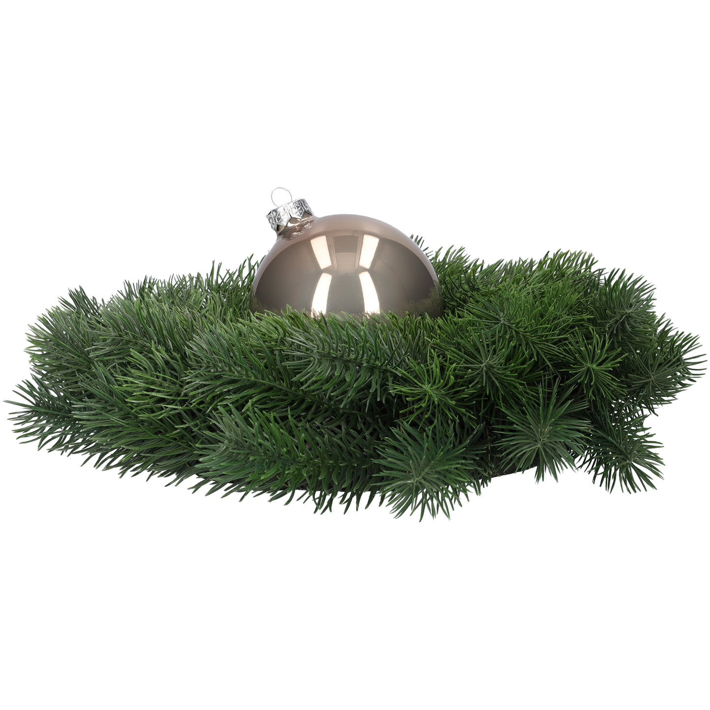 Glazen kerstballen - Set van 4 stuks/100mm - Glas - Titan Grey - Grijs