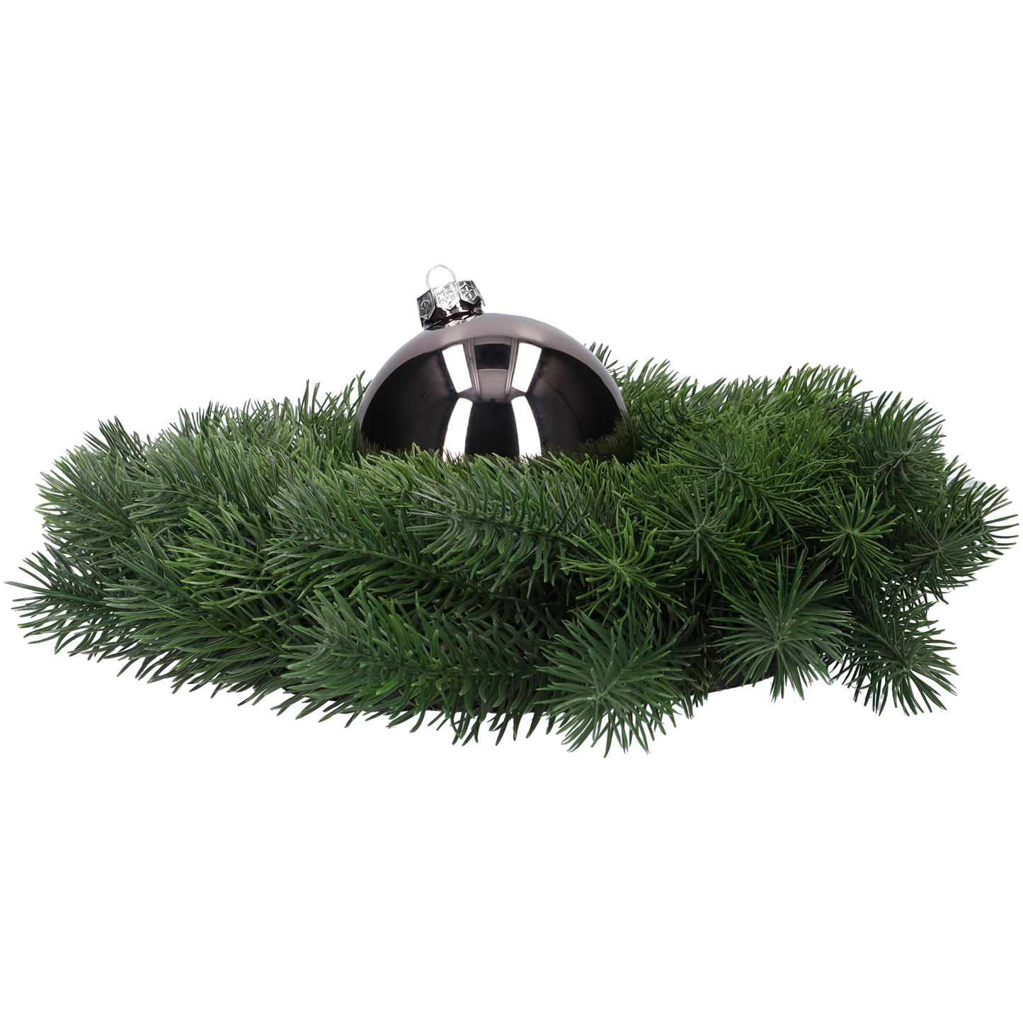 Glazen kerstballen - Set van 4 stuks/100mm - Glas - Titan Grey - Grijs