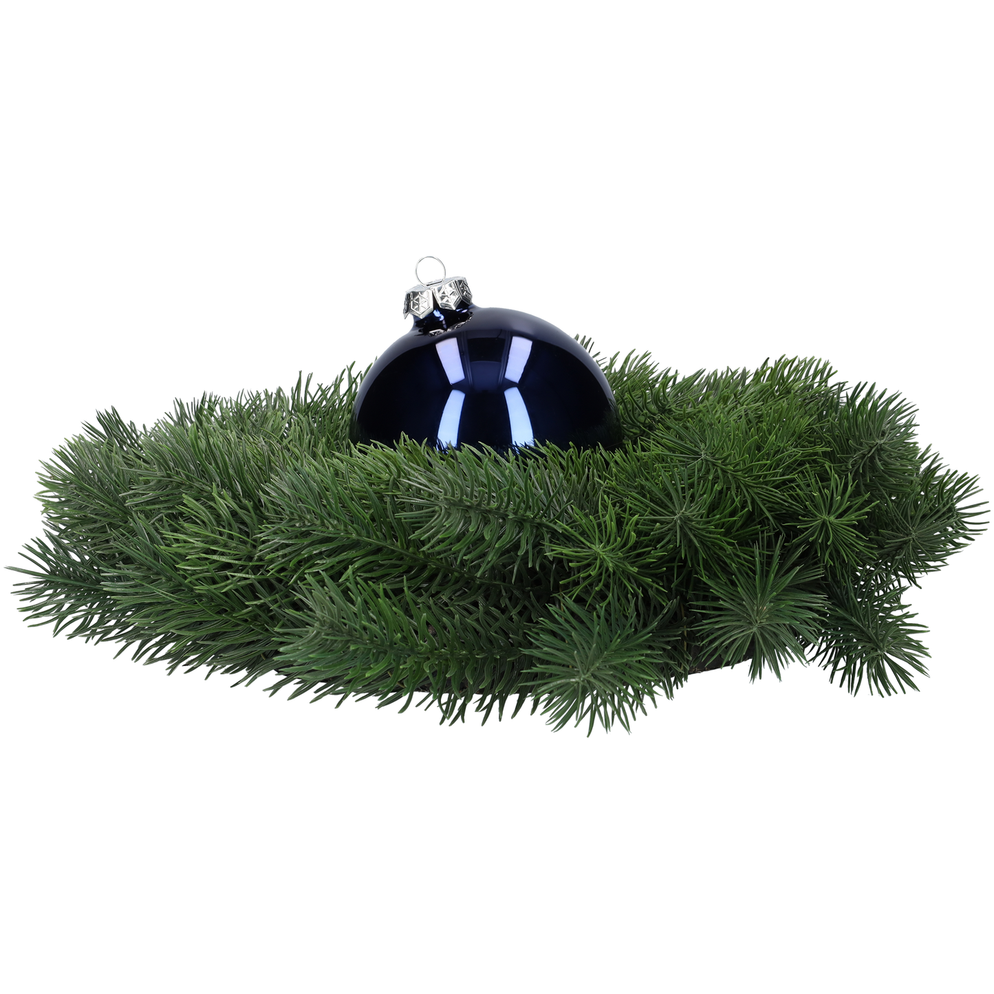 Glazen kerstballen - Set van 4 stuks/100mm - Glas - Night Blue - Blauw/Donkerblauw