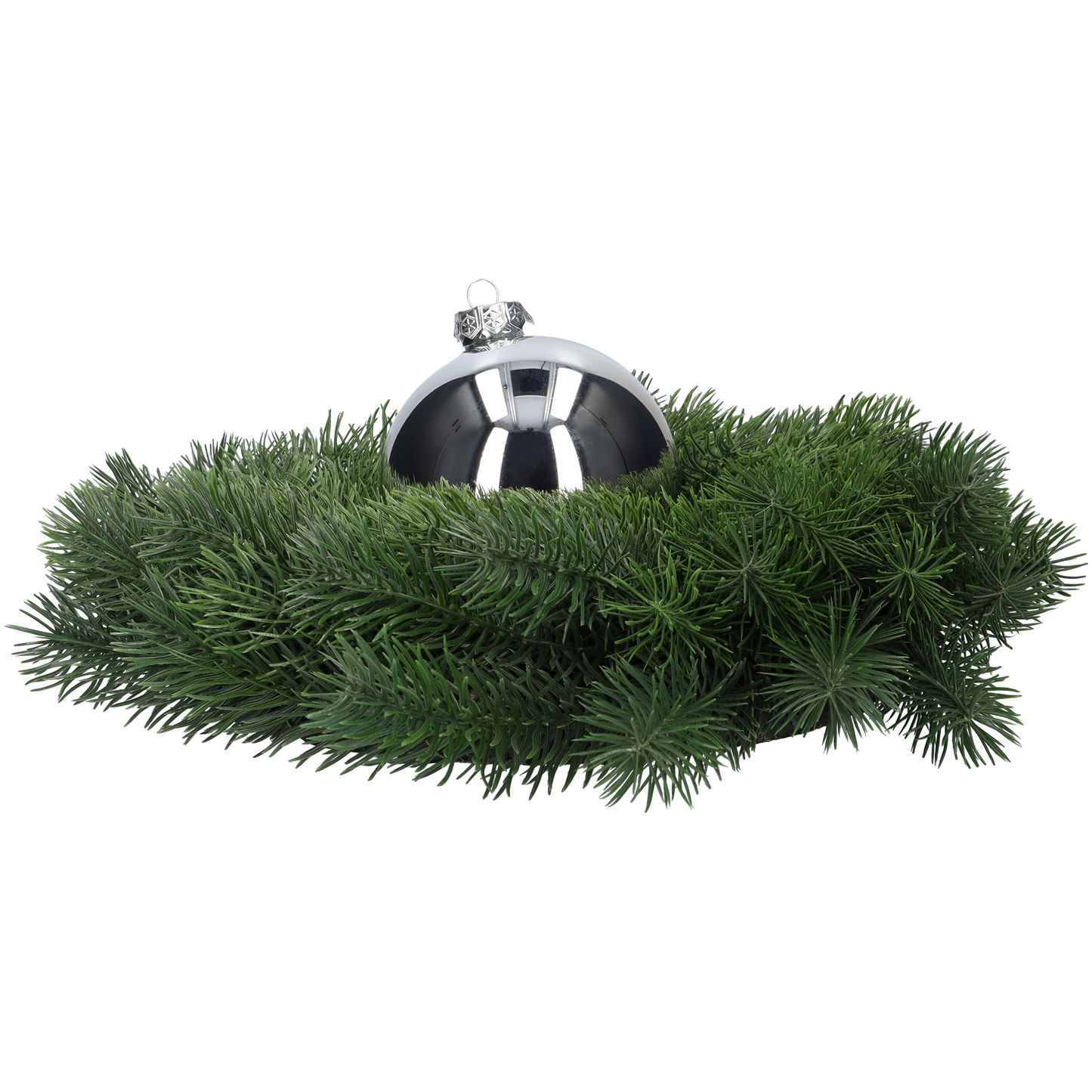 Glazen kerstballen - Set van 4 stuks/100mm - Glas - Zilver Glans