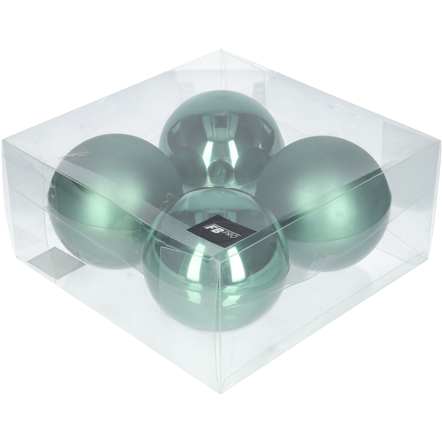 Glazen kerstballen - Set van 4 stuks/100mm - Glas - Greenlake - Donkergroen