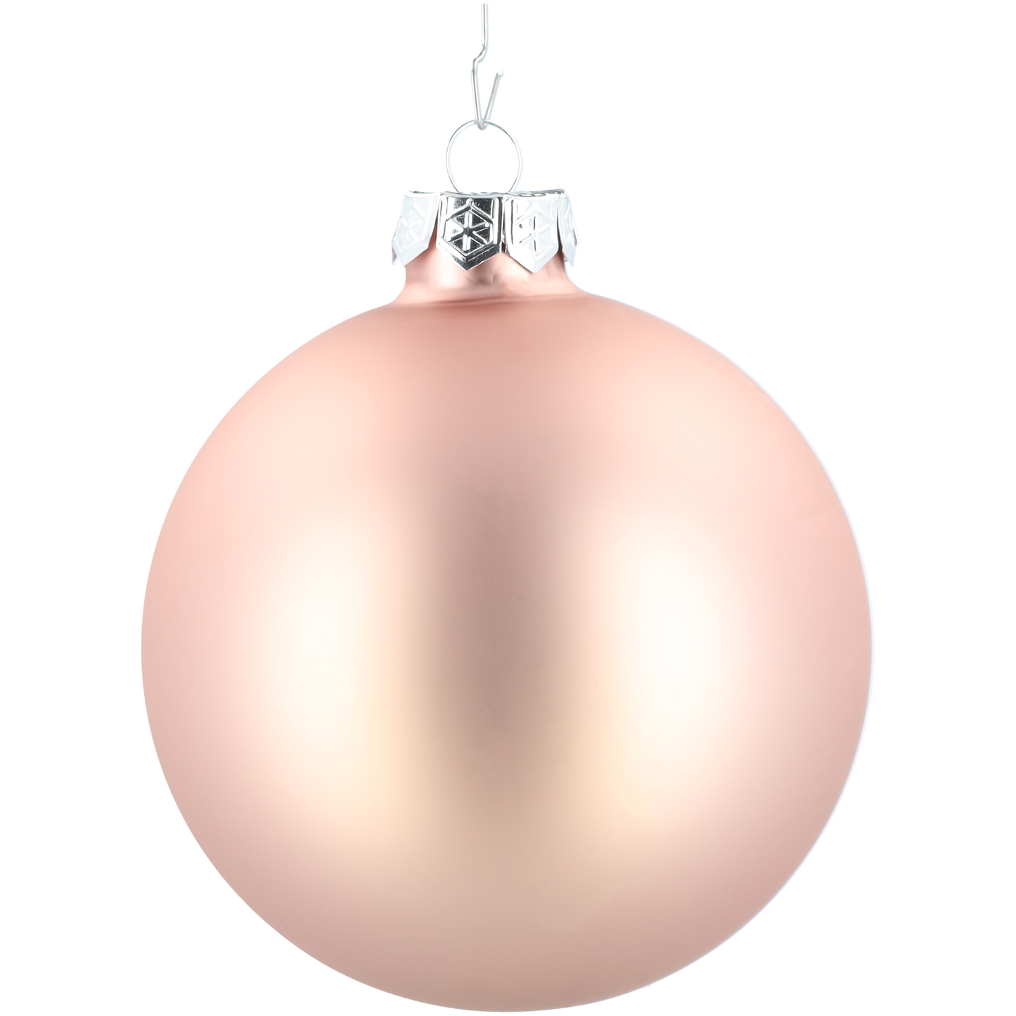 Glazen kerstballen - Set van 4 stuks/100mm - Glas - Smokey Rose - Grijs/Roze