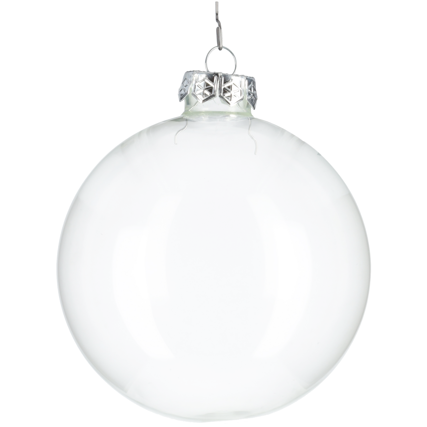 Glazen kerstballen - Set van 4 stuks/100mm - Glas - Doorzichtig