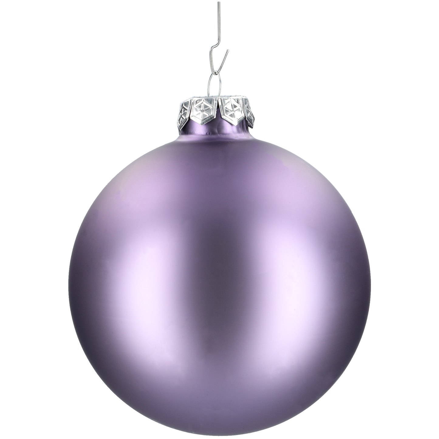 Glazen kerstballen - Set van 4 stuks/100mm - Glas - Frosted Lilac - Donkerpaars