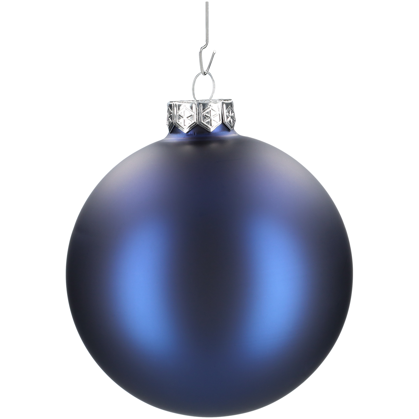 Glazen kerstballen - Set van 4 stuks/100mm - Glas - Night Blue - Blauw/Donkerblauw