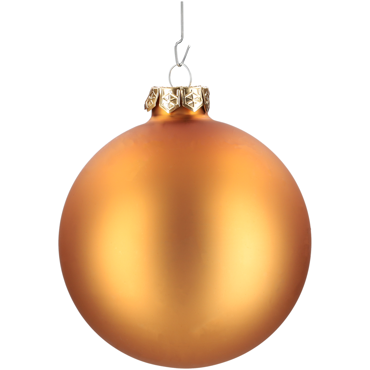 Glazen kerstballen - Set van 4 stuks/100mm - Glas - Koper Combi - Mat/Glanzend Goud