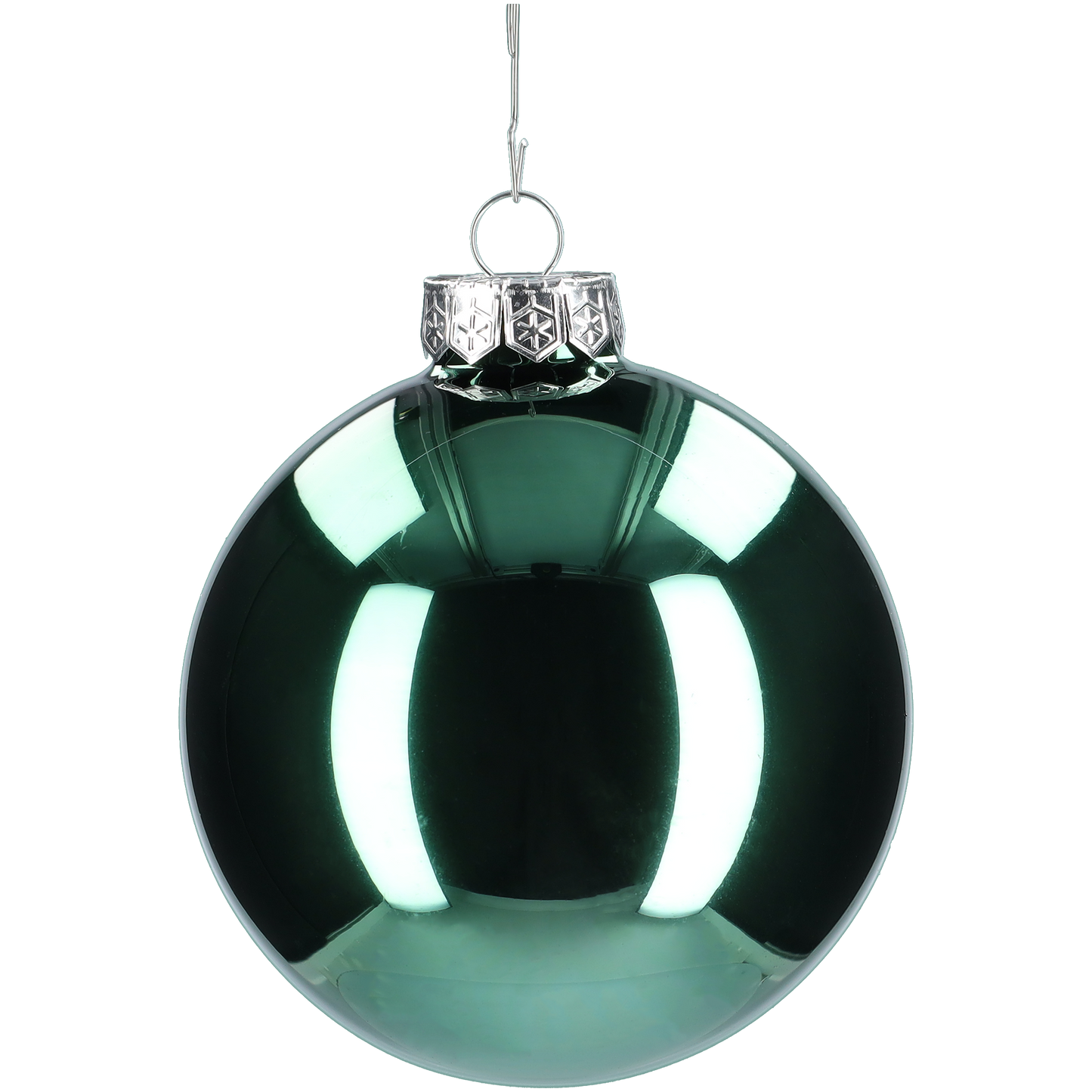 Glazen kerstballen - Set van 4 stuks/100mm - Glas - Greenlake - Donkergroen