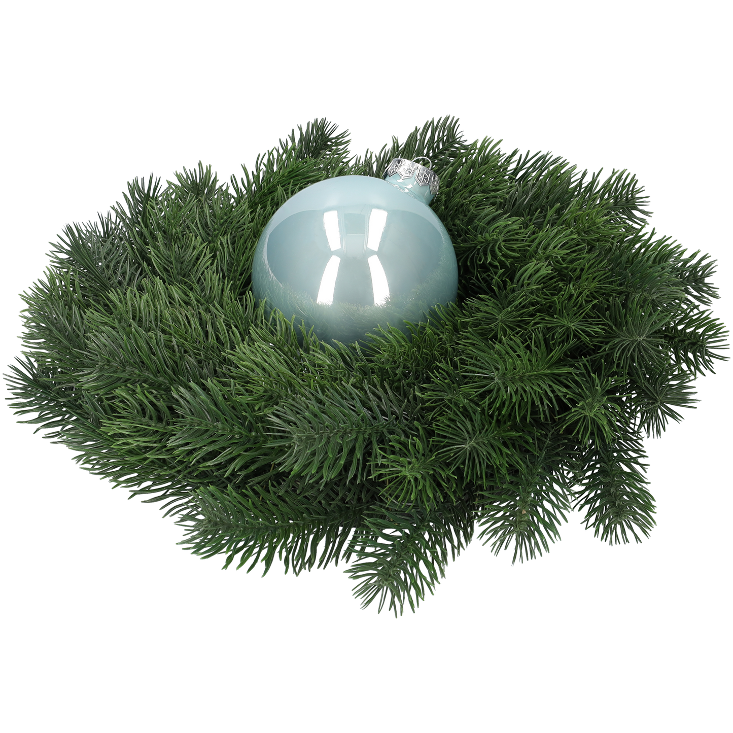 Glazen kerstballen - Set van 4 stuks/100mm - Glas - Oyster Grey - Lichtgrijs