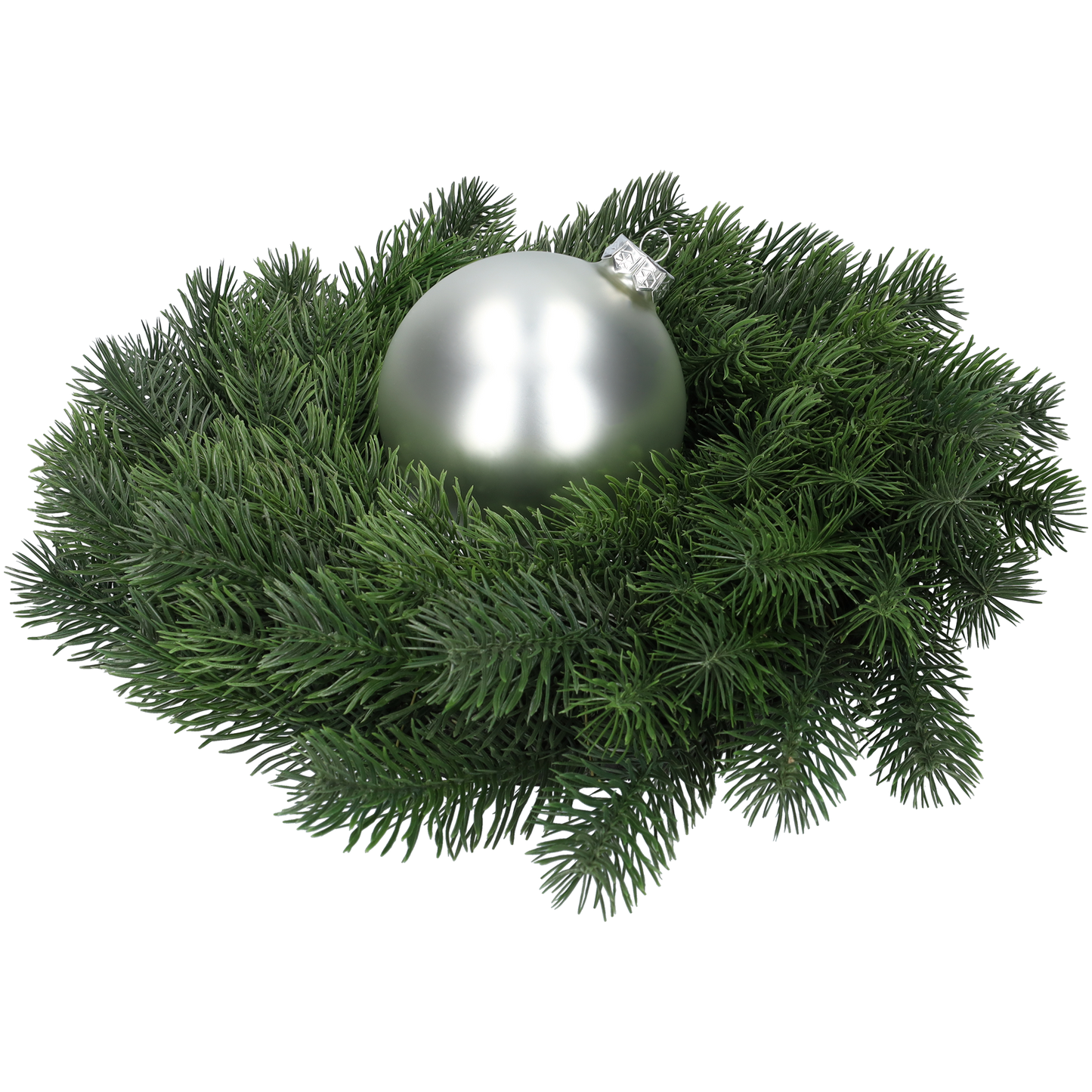 Glazen kerstballen - Set van 4stuks/100mm - Glas - Matte Silver - Mat Zilver