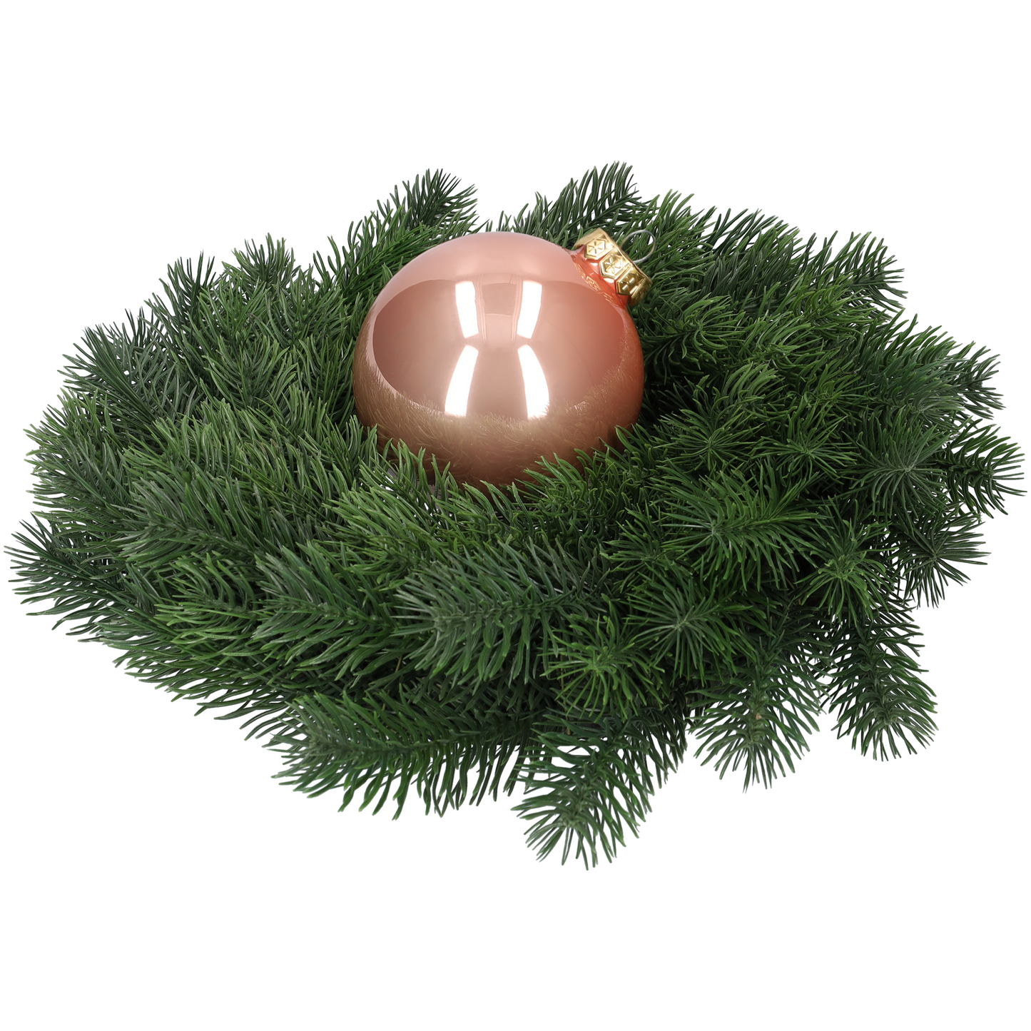 Glazen kerstballen - Set van 4 stuks/100mm - Glas - Coral - Brons/Bronskleurig