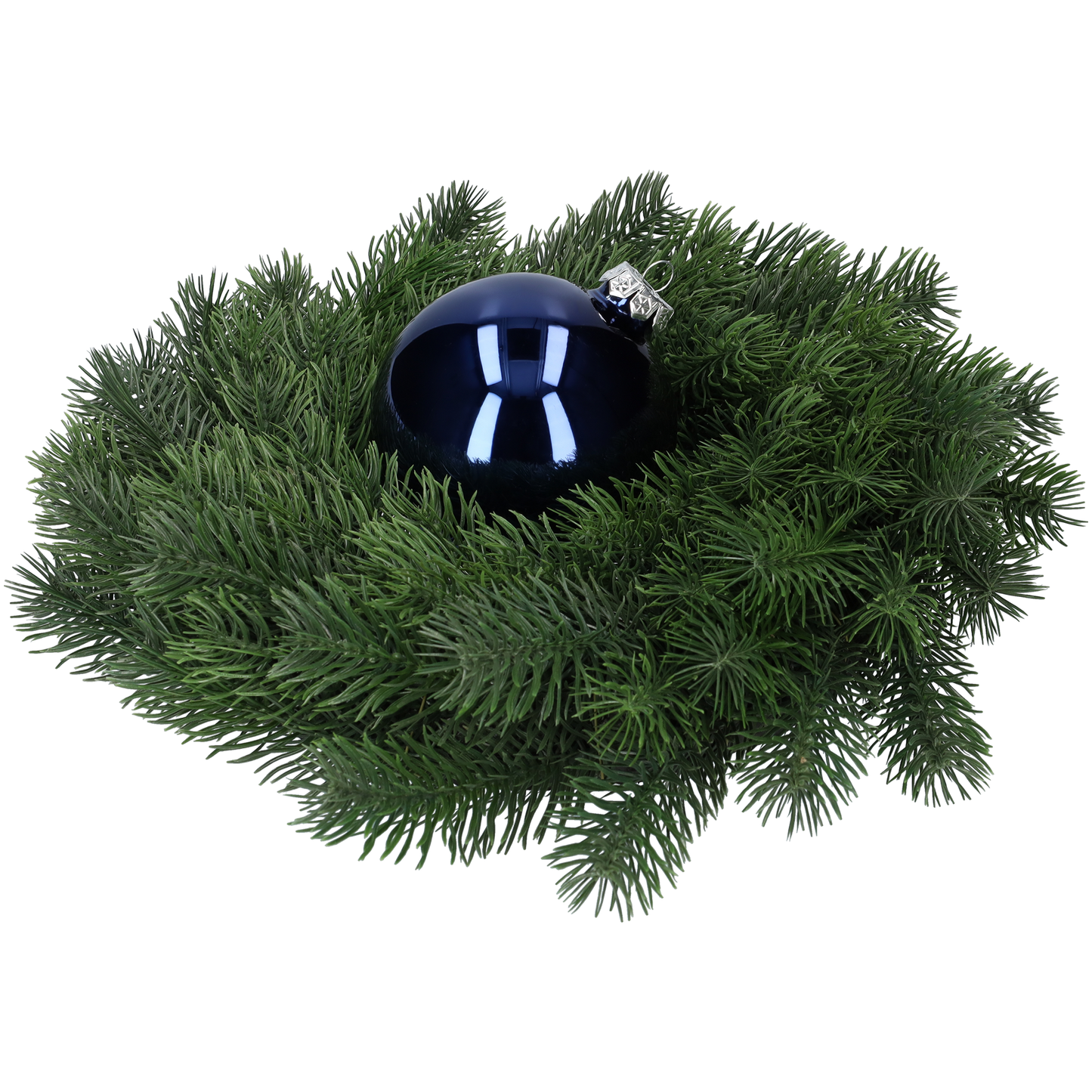Glazen kerstballen - Set van 4 stuks/100mm - Glas - Night Blue - Blauw/Donkerblauw