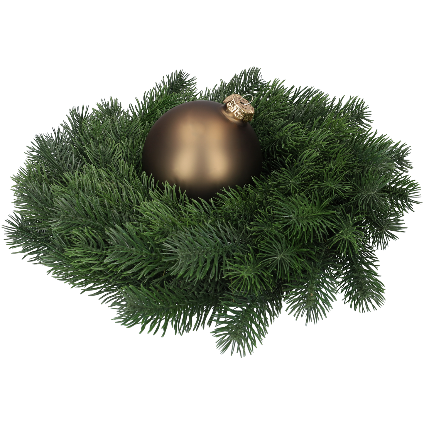 Glazen kerstballen - Set van 4 stuks/100mm - Glas - Eucalyptus - Mat Grijs/Bruin