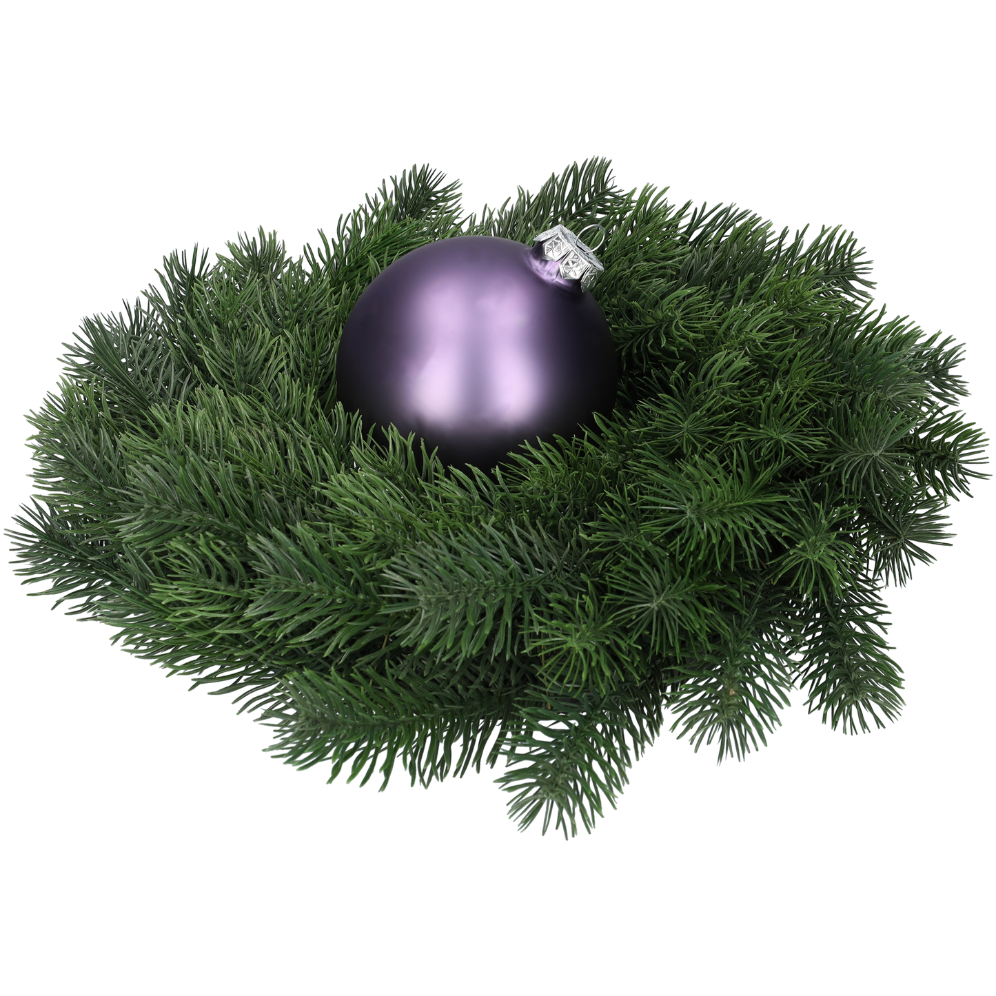 Glazen kerstballen - Set van 4 stuks/100mm - Glas - Frosted Lilac - Donkerpaars