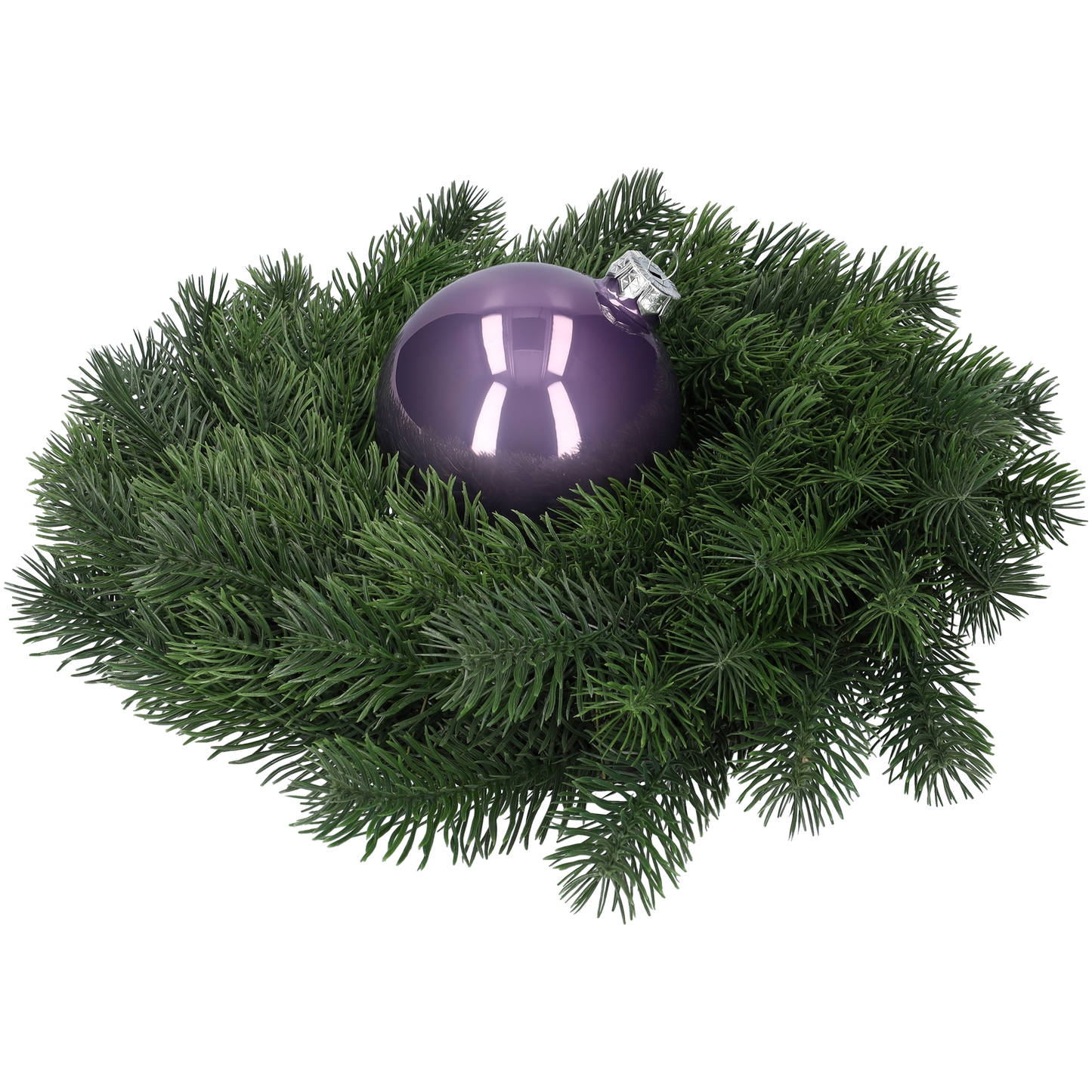 Glazen kerstballen - Set van 4 stuks/100mm - Glas - Frosted Lilac - Donkerpaars
