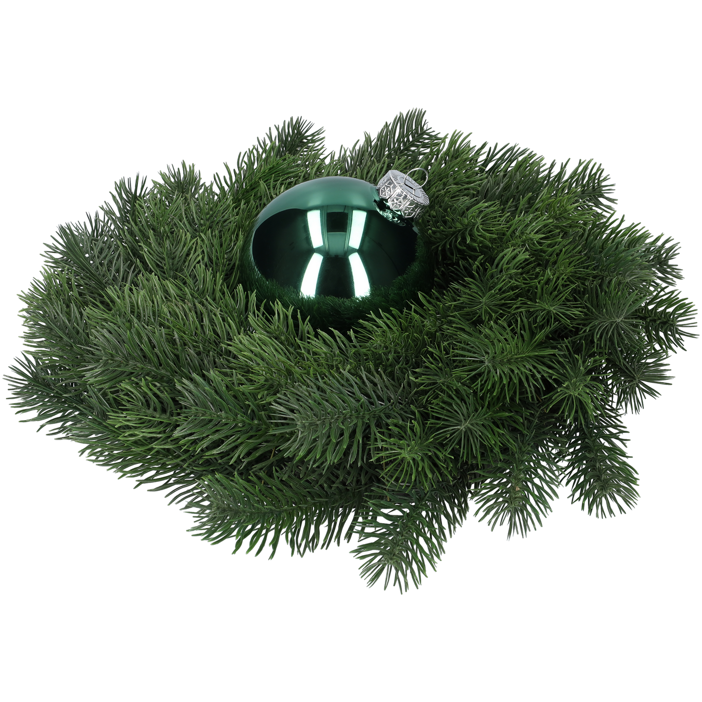 Glazen kerstballen - Set van 4 stuks/100mm - Glas - Greenlake - Donkergroen