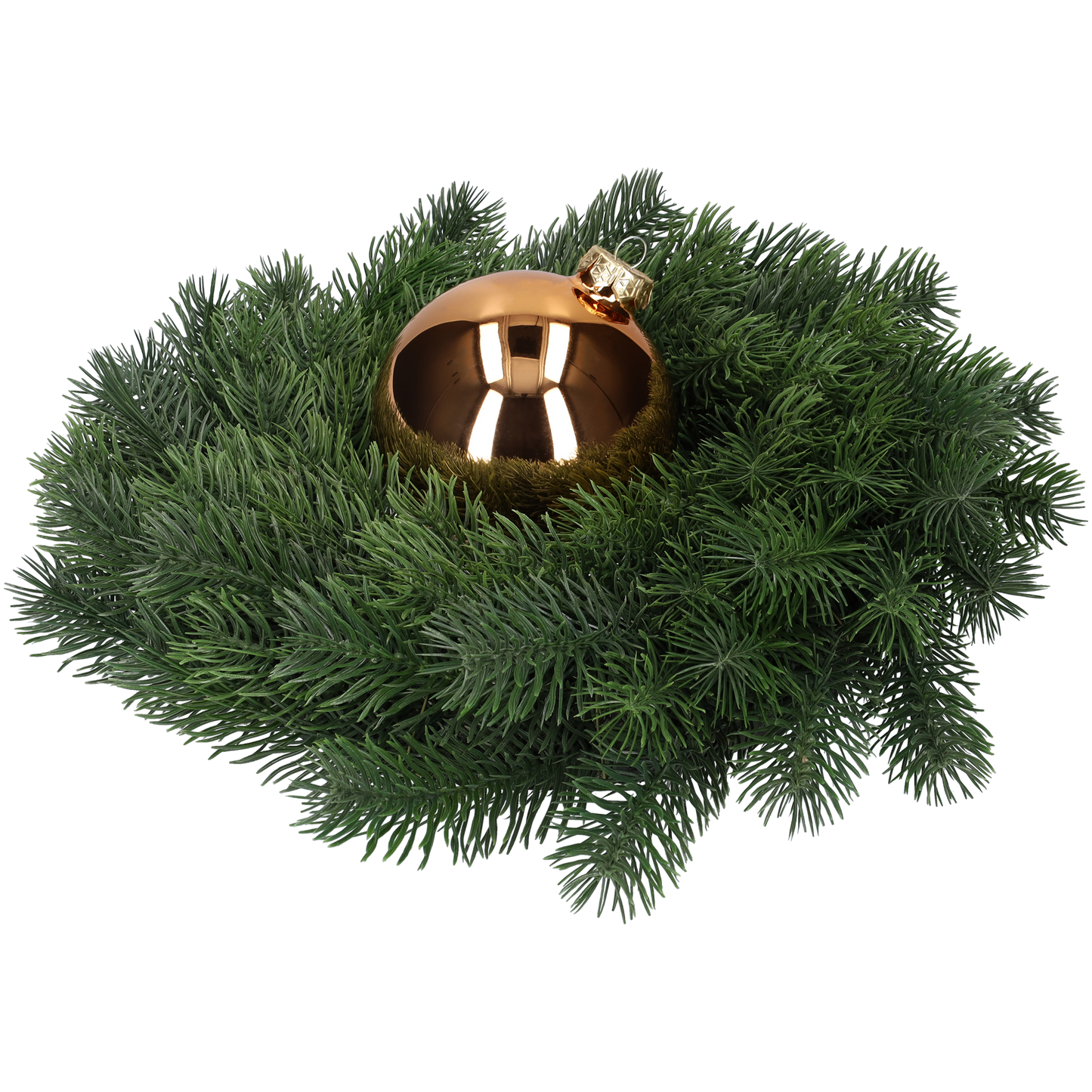Glazen kerstballen - Set van 4 stuks/100mm - Glas - Koper Combi - Mat/Glanzend Goud