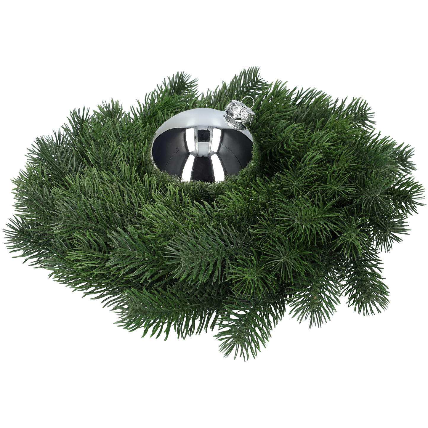 Glazen kerstballen - Set van 4 stuks/100mm - Glas - Zilver Glans
