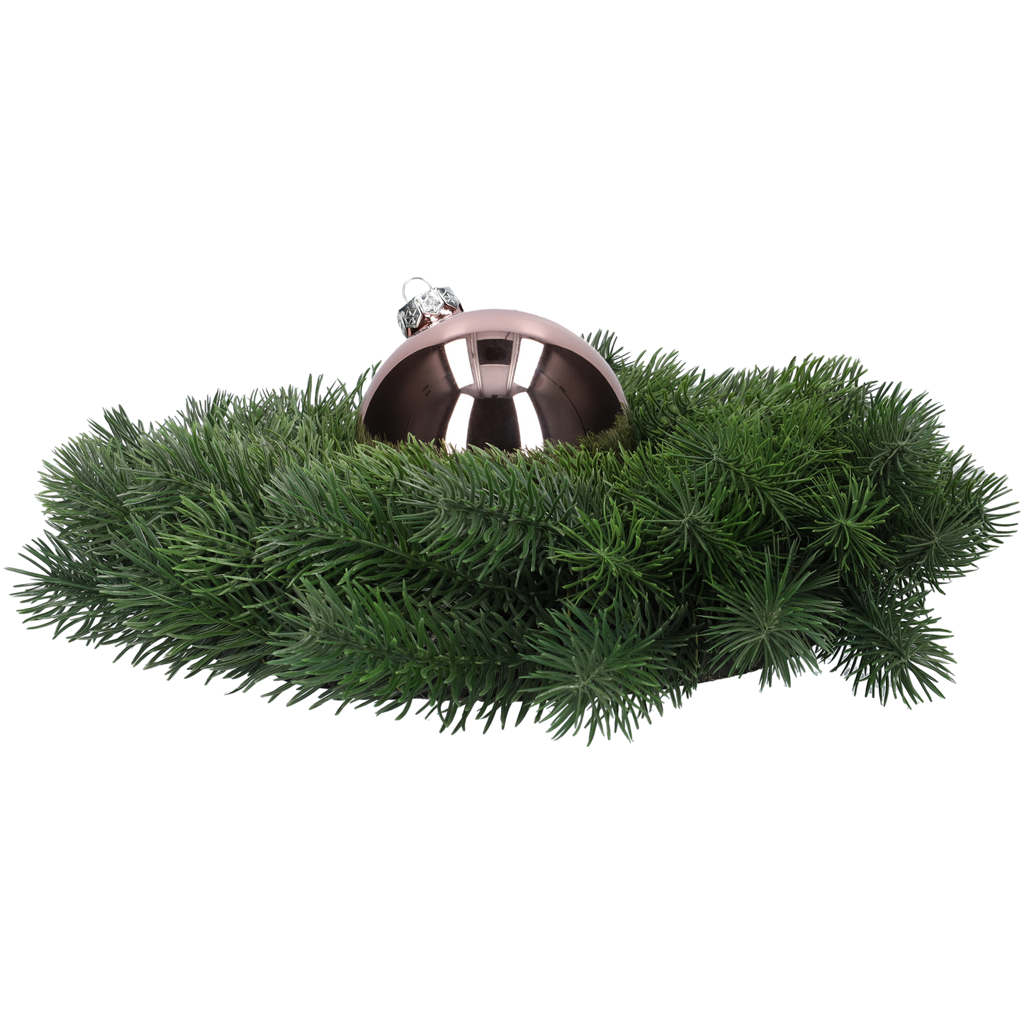 Glazen kerstballen - Set van 4 stuks/100mm - Glas - Smokey Rose - Grijs/Roze