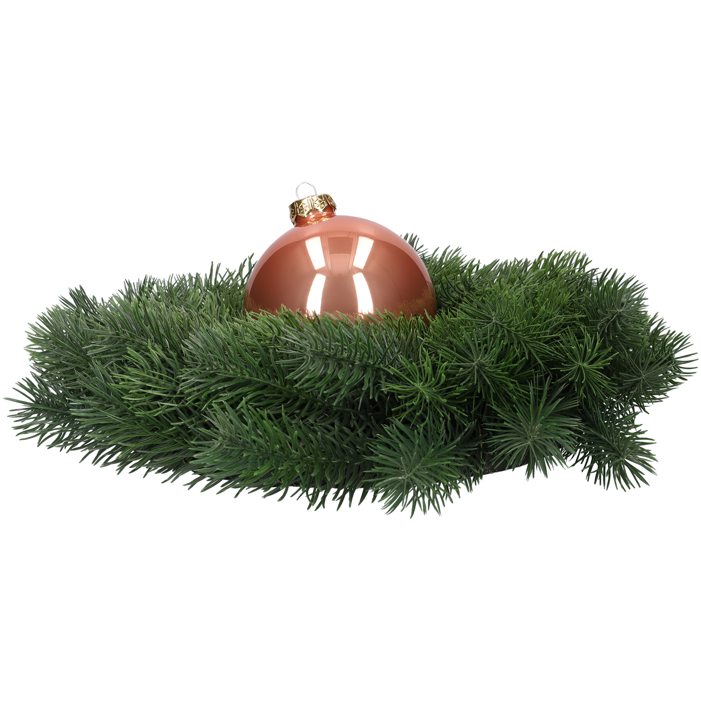 Glazen kerstballen - Set van 4 stuks/100mm - Glas - Terra Sand - Rozekleurig