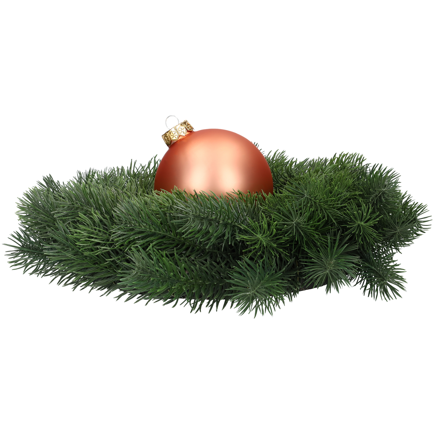 Glazen kerstballen - Set van 4 stuks/100mm - Glas - Coral - Brons/Bronskleurig