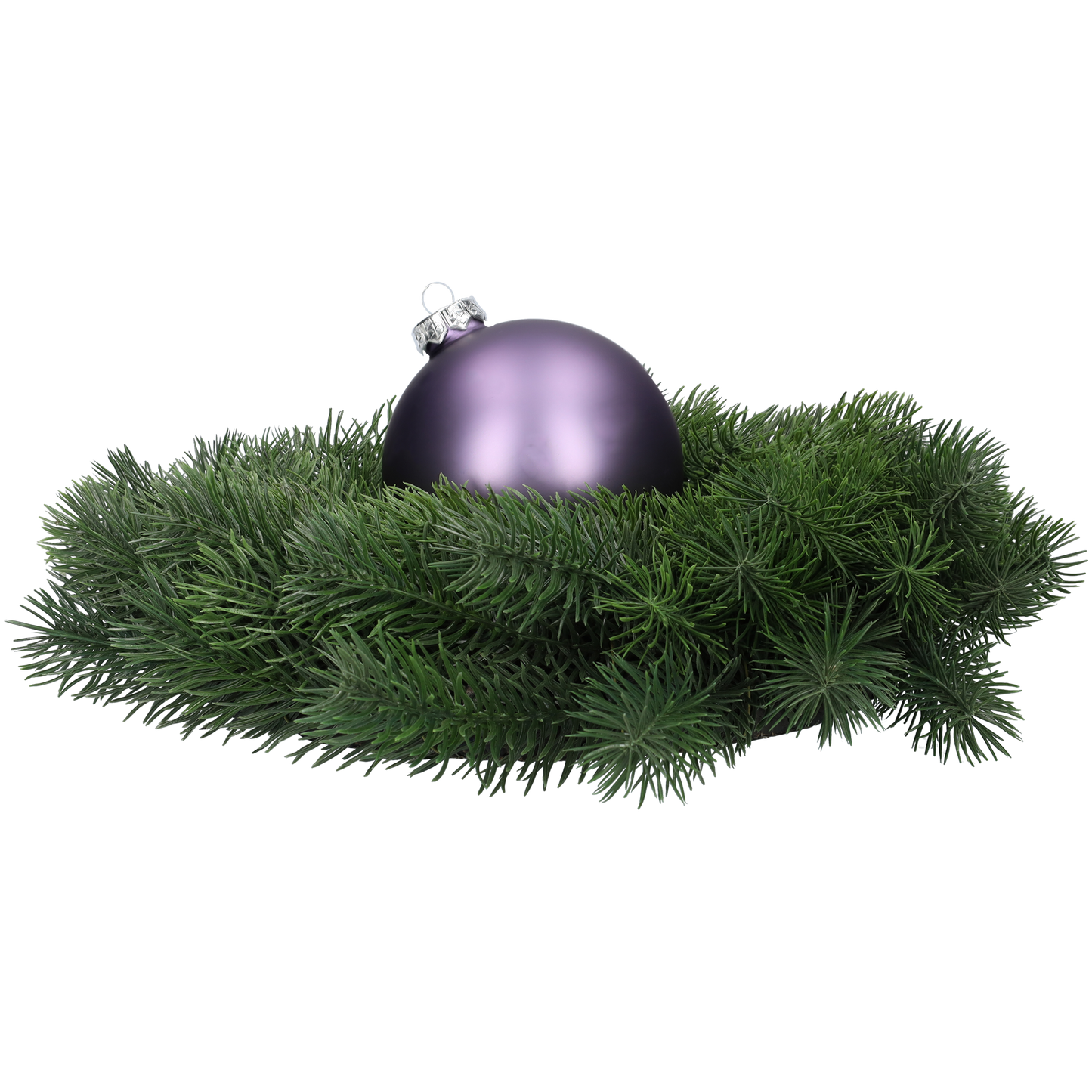 Glazen kerstballen - Set van 4 stuks/100mm - Glas - Frosted Lilac - Donkerpaars