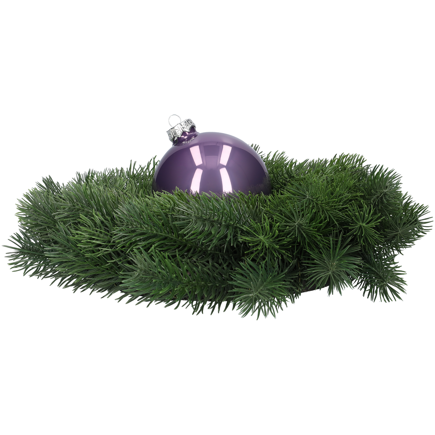 Glazen kerstballen - Set van 4 stuks/100mm - Glas - Frosted Lilac - Donkerpaars