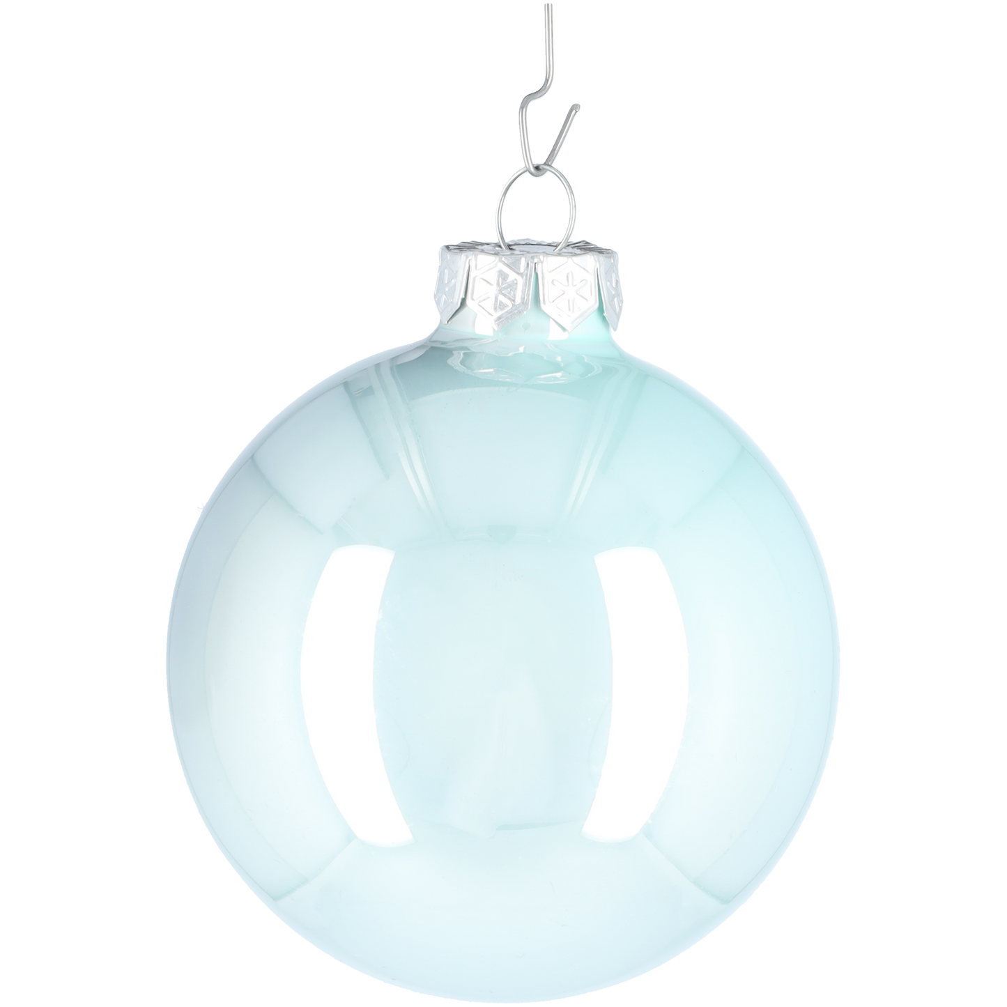 Glazen kerstballen - Set van 16 stuks/80mm - Glas - Oyster Grey - Lichtgrijs