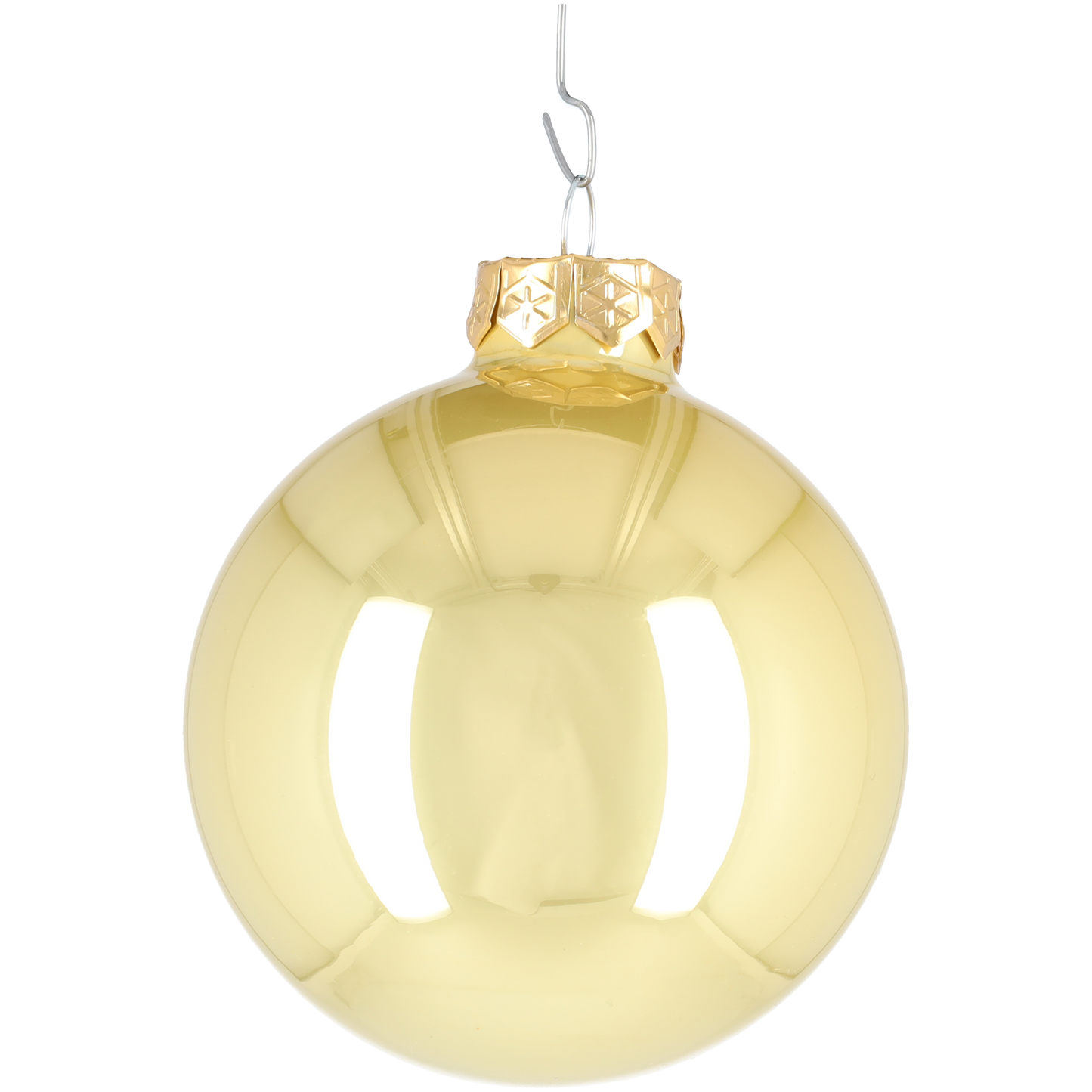 Glazen kerstballen - Set van 16 stuks/80mm - Glas - Mustard Gold - Goud/Bruin