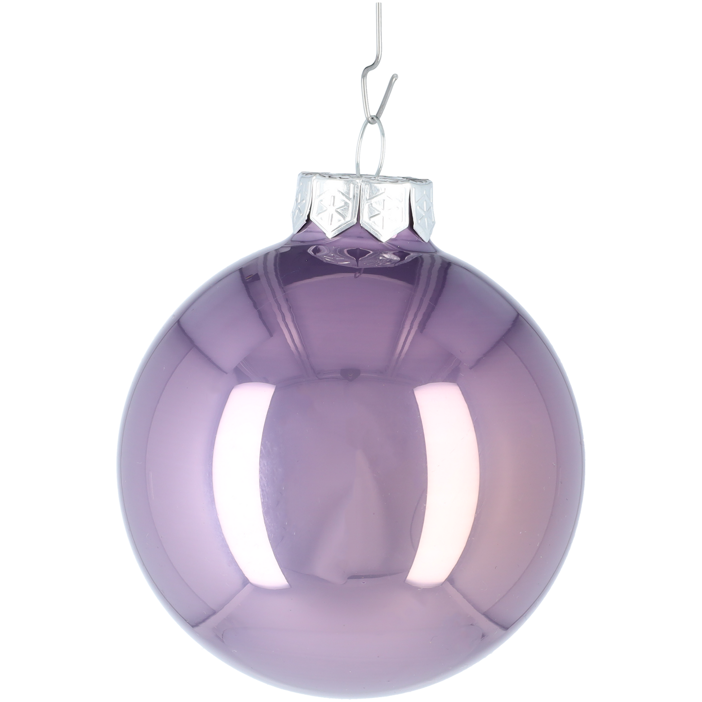 Glazen kerstballen - Set van 16 stuks/80mm - Luxe kerst decoratie - Sfeervolle kerstversiering voor in de kerstboom - Glas - Frosted Lilac - Donkerpaars
