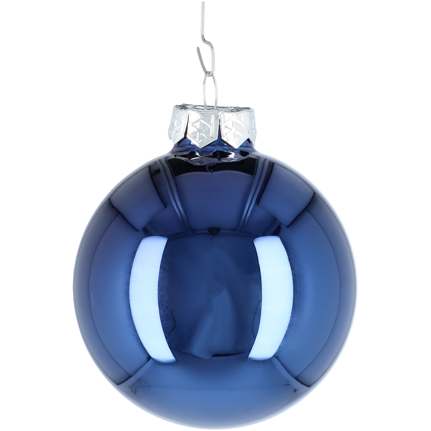 Glazen kerstballen - Set van 16 stuks/80mm - Luxe kerst decoratie - Sfeervolle kerstversiering voor in de kerstboom - Glas - Night Blue- Blauw/Donkerblauw