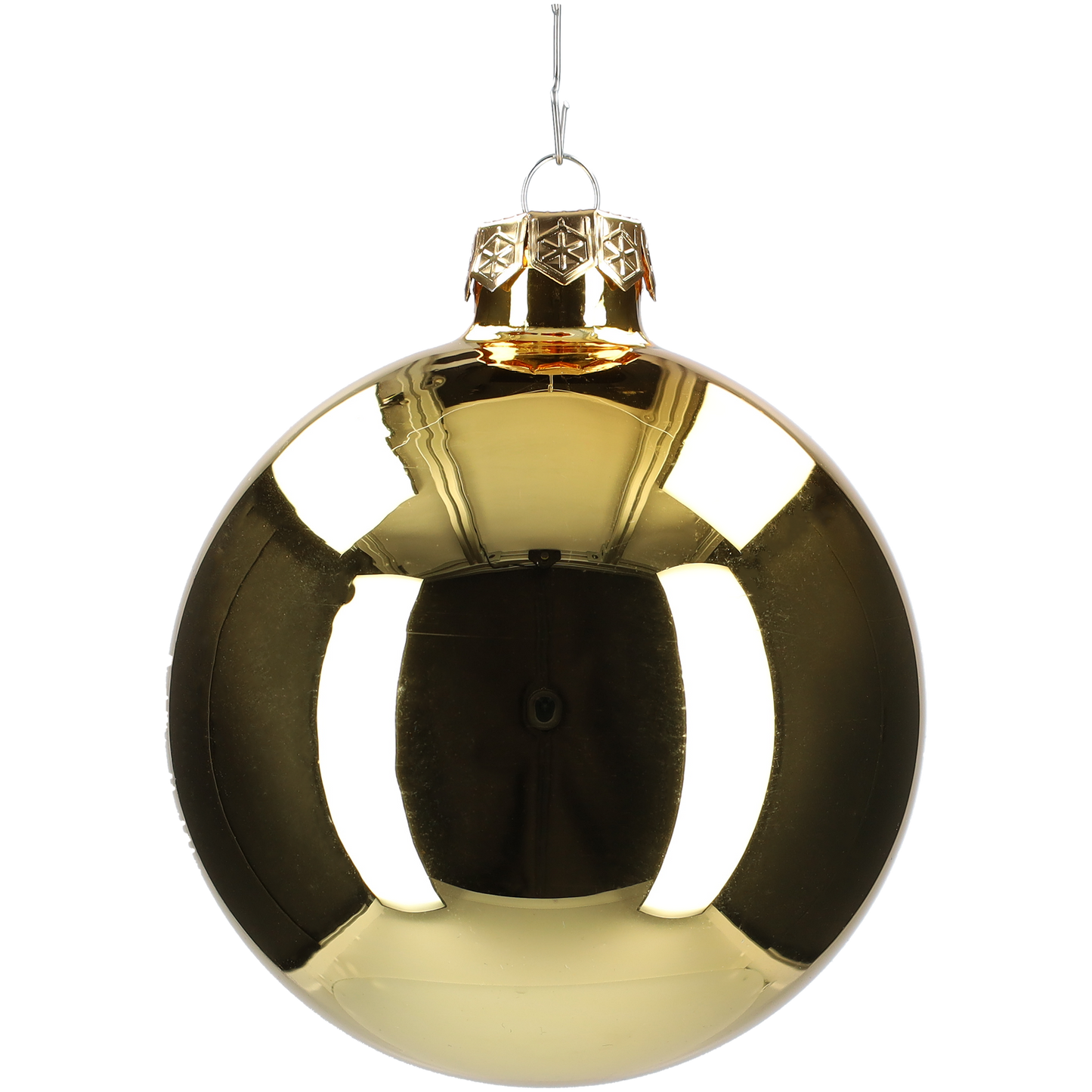 Glazen kerstballen - Set van 4 stuks/100mm - Glas - Bright Gold Glans - Goud