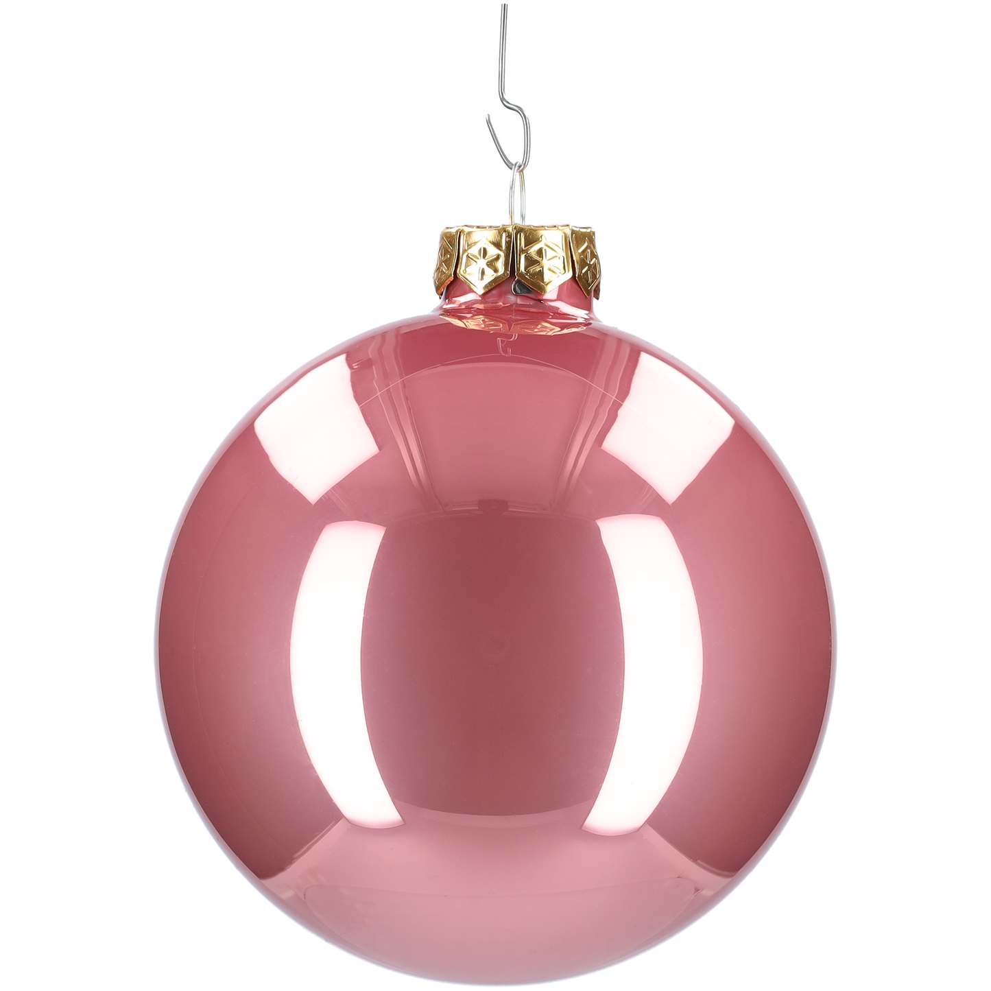 Glazen kerstballen - Set van 4 stuks/100mm - Glas - Wild Blossom - Verschillende Roze tinten