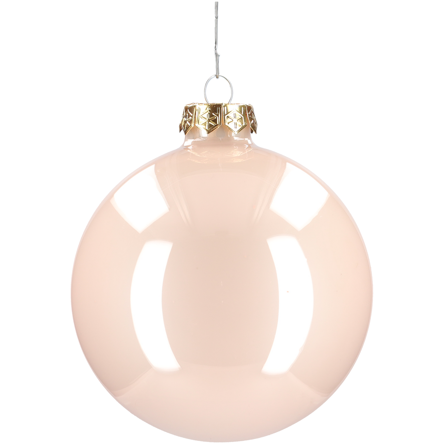 Glazen kerstballen - Set van 4 stuks/100mm - Glas - Wild Blossom - Verschillende Roze tinten