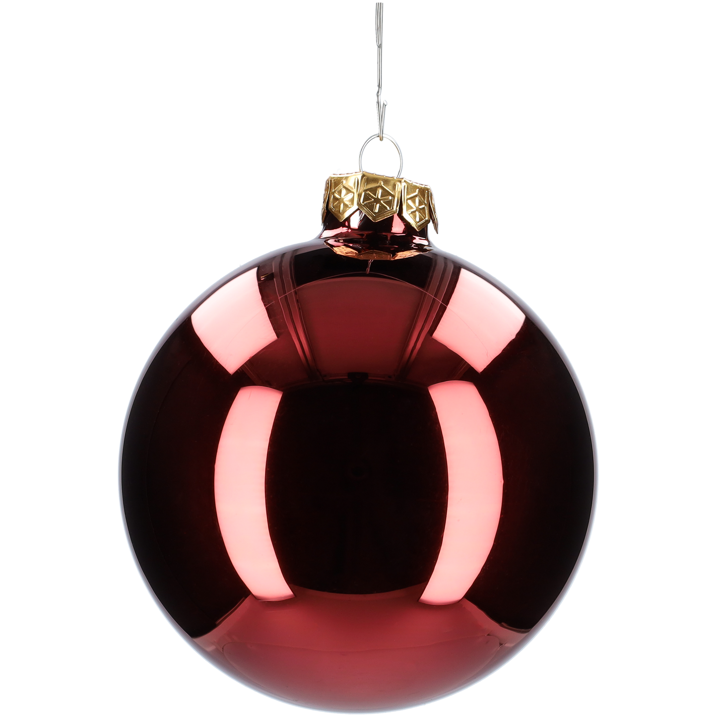 Glazen kerstballen - Set van 4 stuks/100mm - Glas - Wild Blossom - Verschillende Roze tinten