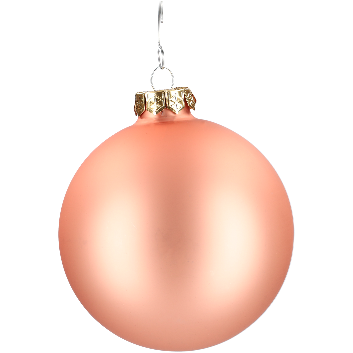 Glazen kerstballen - Set van 4 stuks/100mm - Glas - Terra Sand - Rozekleurig