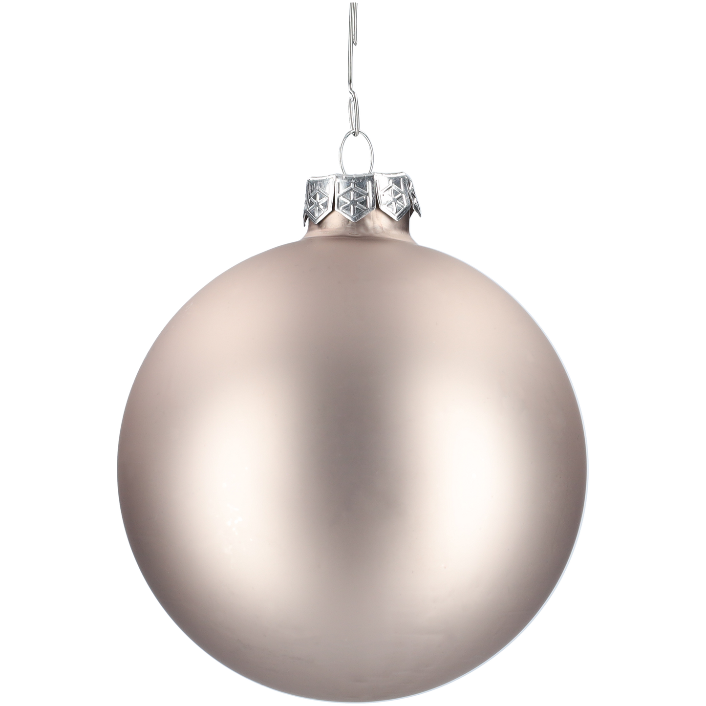Glazen kerstballen - Set van 4 stuks/100mm - Glas - Titan Grey - Grijs