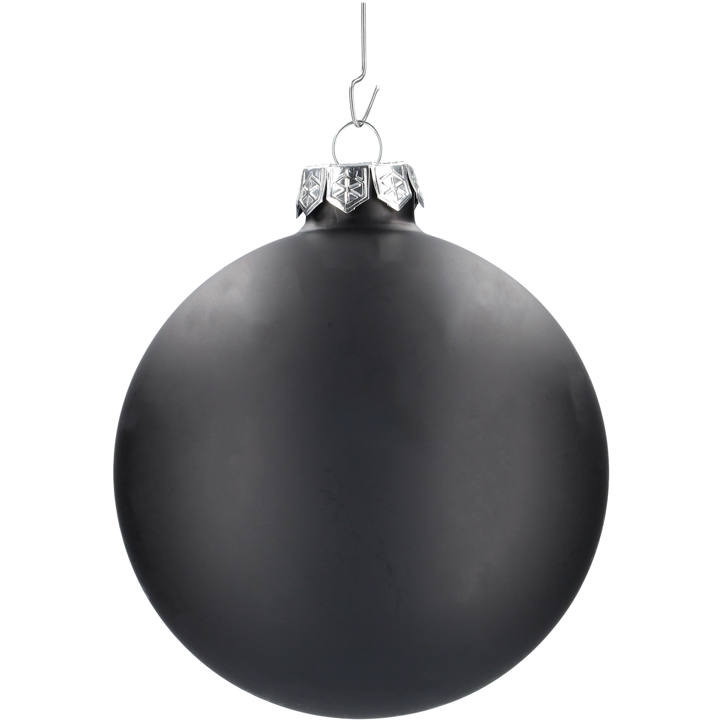 Glazen kerstballen - Set van 4 stuks/100mm - Glas - Black Combi - Zwart