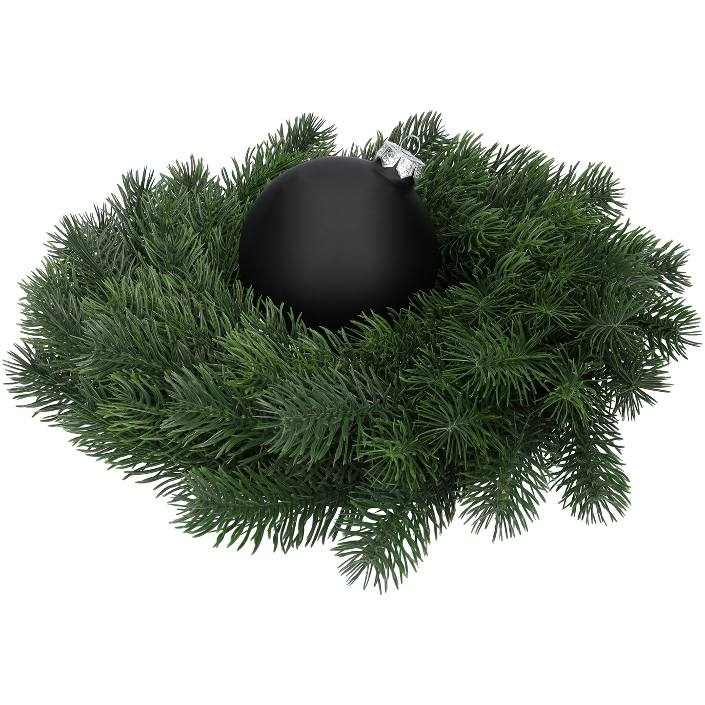 Glazen kerstballen - Set van 4 stuks/100mm - Glas - Black Combi - Zwart